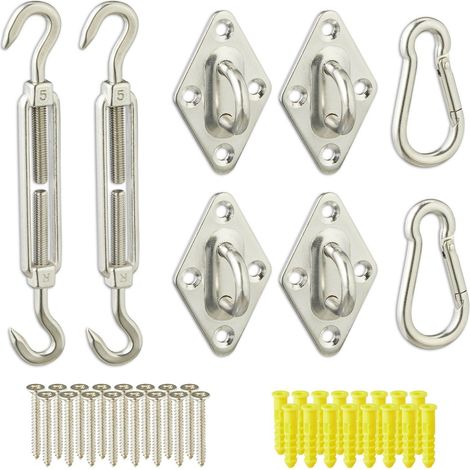 Kit de fijación para velas de sombra con tensores