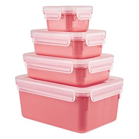 emsa Colour Edition Lot de 4 boîtes de conservation Clip Close Corail EMSA (4009049537962)