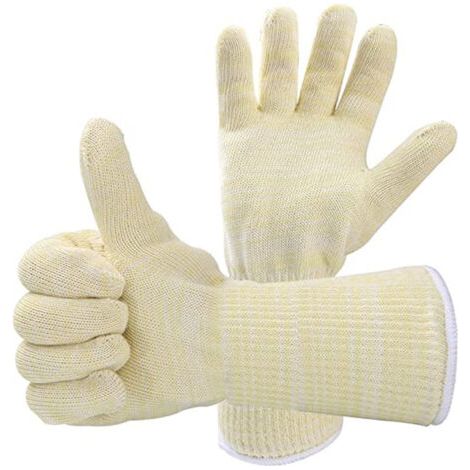 1 Paire Gants de Barbecue Gant Anti-Chaleur Taille Universelle Grill - Gants de Cuisines Résiste Jusqu'à 500°C Gants de Four pour BBQ, Grillades, Cuisson au Four, Cheminée, Gants de Soudeur (1/4)