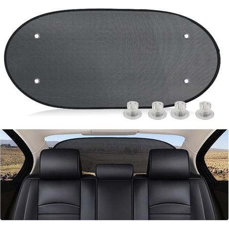 Pare-Soleil Voiture pour Lunette Arrière, Bébé, Vitre Arrière Pliable avec Ventouses, Visière en Maille, Protection UV, 100x50 cm (1/5)