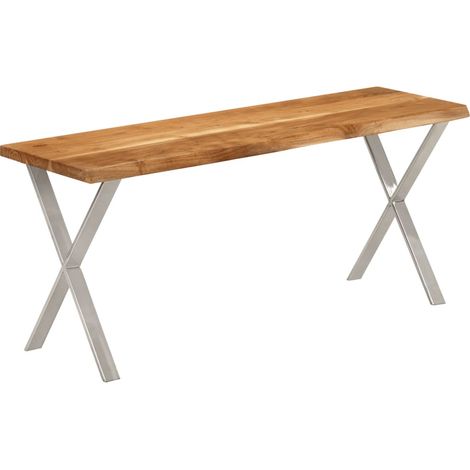 Bank Baumkante 105 cm Massivholz Akazie