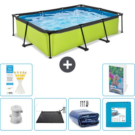 Exit Pool Rechteckig - 300x200x65 cm - 7-teilig S340