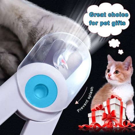 Cortaúñas para mascotas - Luz LED - Tapa de seguridad - Lima de uñas - Blanco (1/5)