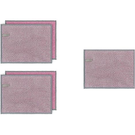 5 Stück Mehrzweck-Spültücher, wiederverwendbare Scheuerschwämme, Rosa