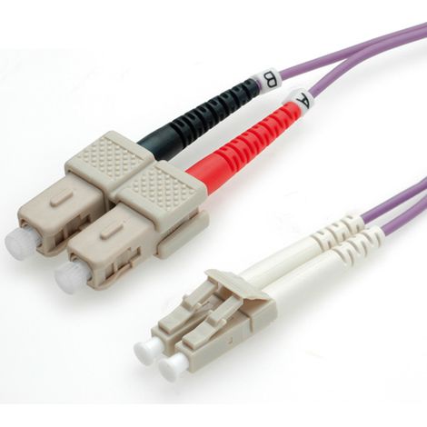 ROLINE Cable de Fibra óptica OM4 LC/SC (10 m) Violeta