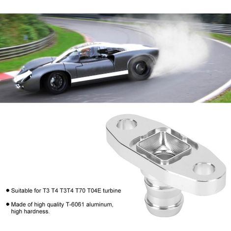 Flange d'évacuation d'huile pour turbo billet 18mm - T3/T4/T70/T04E (1/5)