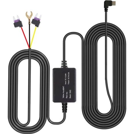 Kit di cablaggio per dashcam Allecto USB C con protezione da sottotensione. Alimentazione affidabile per veicoli. Installazione semplice per... (1/5)