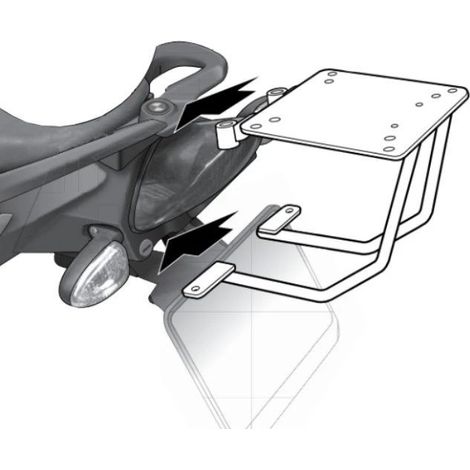 Portapacchi Shad per bauletto BMW F 800 800 S, F 800 800 R, F 800 800 S ABS, F 800 800 R ABS (1/3)