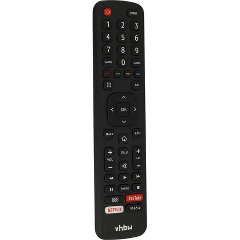 vhbw Replacement Remote Control compatible with Hisense H43A6100, H39AE5500, H43A5600, H32AE5500, H39A5600, H32A5600 TV, Television