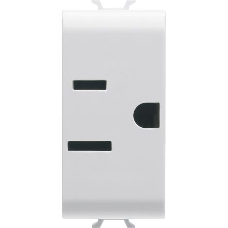 PRISE 1M 2 P+T 15A STD USA BLANC SAT. GEWISS GW15286