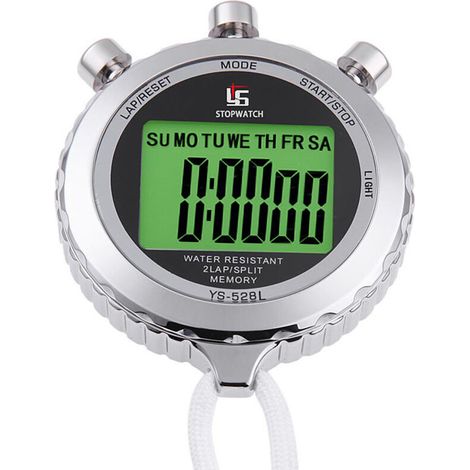 Chronomètre silencieux avec lumière 0.01s, chronomètre de sport avec compte à rebours de précision (1/5)