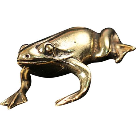 Messing Frosch Figur als Tischdekoration Solide