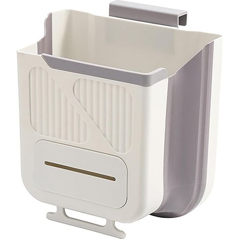 Poubelle suspendue de 10 l - Poubelle de cuisine suspendue - Pliable - Pour voiture, porte d'armoire, camping, bureau et chambre à coucher