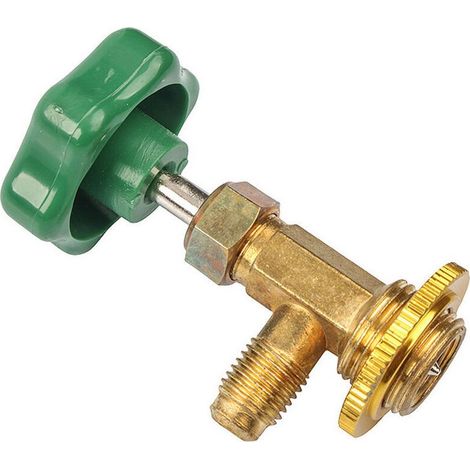 Vanne de perçage pour réfrigérant peut voiture climatisation vanne de Charge ménage climatiseur réfrigérateur vanne ouverte - Vert pour R12 R22 R410 R600a (1/5)