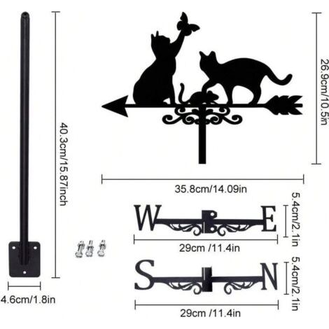 Marqueur de griffoir pour chat, papillon, décoration de toit et artisanat de jardin, décorations et ornements de jardin pour la maison