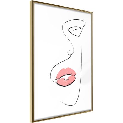 Affiche Murale Encadrée "Temptation" 40 x 60 cm Or (1/2)