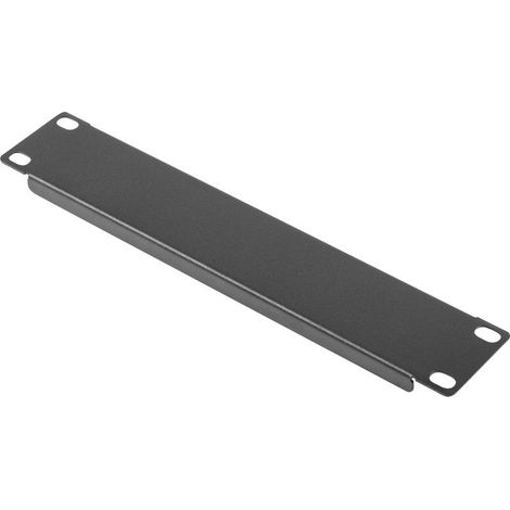 Plaque d'obturation pour baies rack 10" 1U, métal noir
