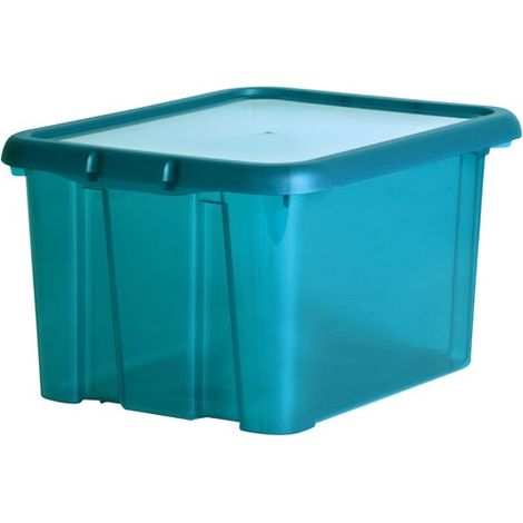 EDA - Boîte de rangement funny box 18l bleu canard acidulé