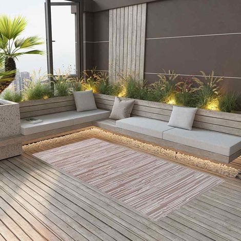 vidaXL Alfombra de exterior PP marrón 120x180 cm (1/5)