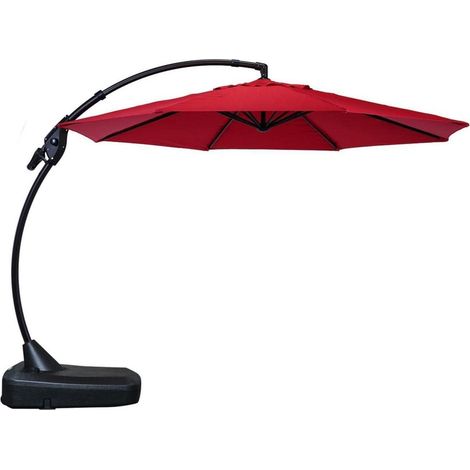 Gartenschirm 350cm mit Volant, Neigungswinkelverstellung, UV-Schutz UPF (1/5)