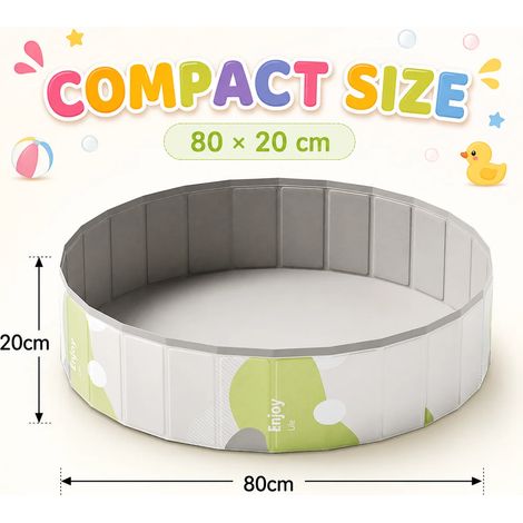 Baignoire pliable (80 cm), piscine portable, pataugeoire intérieure et extérieure (1/5)