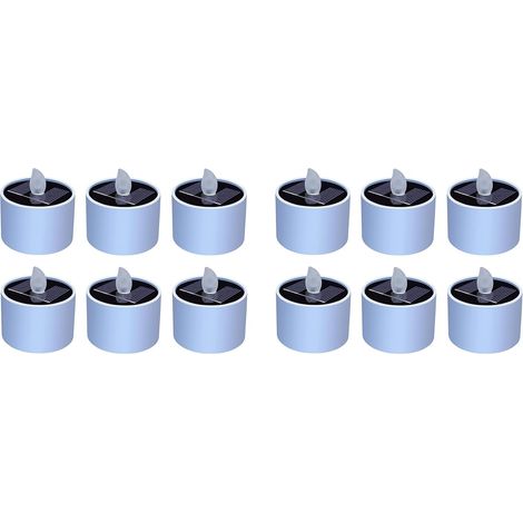 12 Bougies Solaires Résistantes Aux Intempéries, Bougies Solaires sans Flamme, Bougies Solaires LED, Lumières sans Flamme pour Jardin et Camping (1/5)