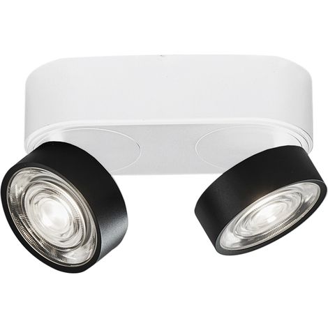 Hole Applique e Plafoniera LED 13W 3000K CRI90 Bianco/Nero - Lampada da soffitto e parete in alluminio pressofuso - Rossini Illuminazione (1/5)