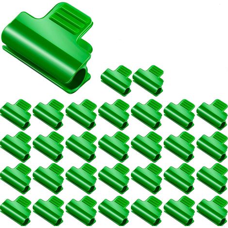 Attache Serre - Attache pour Film de Serre et Toile Ombrage - Fixation sur Tube Rond 11 mm - Polypropylène - Lot de 40 (1/5)