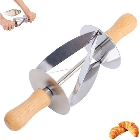 1 taglia-croissant a rullo Taglia-croissant Taglia-croissant a rullo in acciaio inossidabile Taglia-impasto Taglia-pane Acciaio inossidabile di alta qualità (1/5)