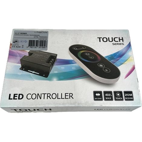 Contrôleur RGB à télécommande 12-24V pour bandeau LED 432W max portée 20m TRAJECTOIRE (1/2)