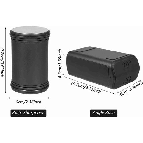 Ortviai Aiguisoir Roulant pour Couteaux – Disques Diamant et Céramique, Base Magnétique 15°/20°, Noir (1/5)