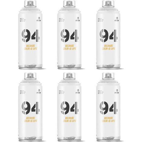 Lot de 6 bombes de peinture MTN 94 - Argent