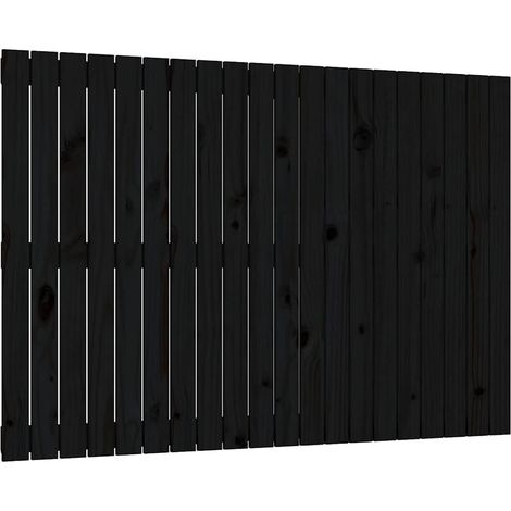 Maison Exclusive - Wand-Kopfteil Schwarz 127,5x3x90 cm Massivholz