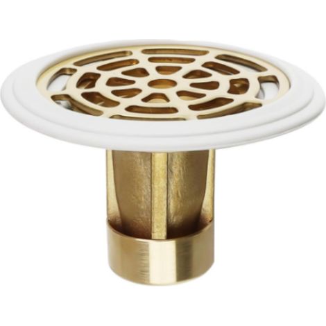 Siphon Plancher - Raccord Cuivre avec Joint Caoutchouc - Pour Évier Cuisine Salle De Bain Douche - Diamètre d'Orifice 27 à 55 mm