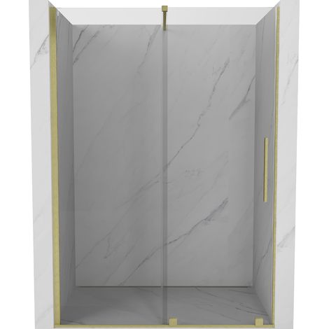 Mexen Velar porte de douche coulissante 130 cm, transparent, or brossé - 871-130-000-01-55 (1/5)