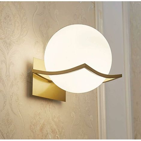 VURAHOME - Applique Led Intérieur Éclairage - Créatif Veilleuse Chevet Couloir Monté Fixation(Ampoule Non Incluse) Or (1/5)