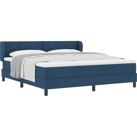 Maison Exclusive - Letto a molle con testiera Blu 180 x 200 cm Tessuto (1/5)