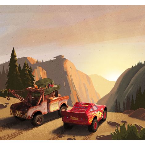 Papier peint panoramique enfant Cars Coucher de Soleil (1/5)