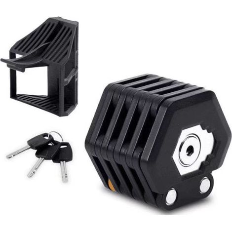 Antivol de vélo, antivol pliable haute sécurité, antivol pour vélo électrique avec support et 3 clés pour VTT, vélos, scooters, etc. (1/4)