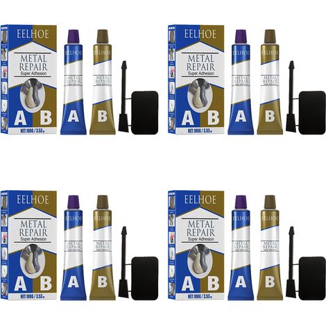 Pasta per riparazione saldature NICOLA, 4 pezzi, pasta per riparazione metalli, adesivo AB, 400 g (1/5)