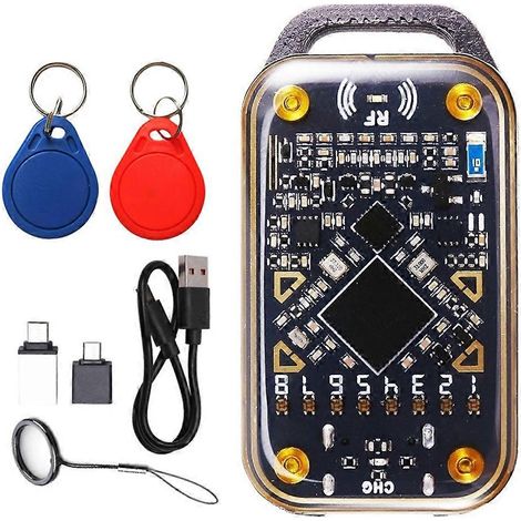 Lecteur de puces RFID Chameleon Ultra, émulateur de cartes à puce, duplicateur NFC, 125K, 13,56 MHz, décodage de cartes d'identité à puce + porte-clés 2XUID (1/5)