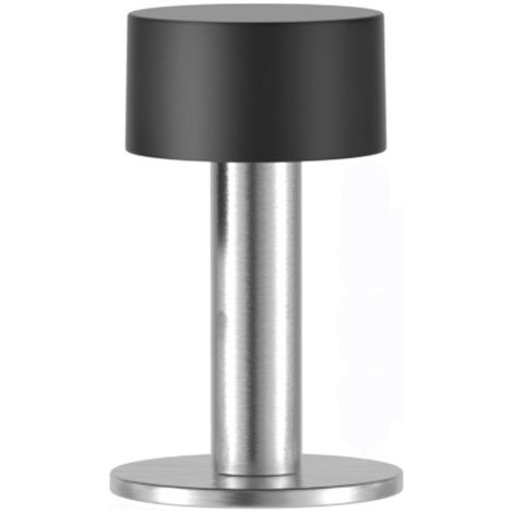 Butée Porte Adhésive Acier Inox avec Caoutchouc 80mm, Arrêt de Porte 1pc (1/5)