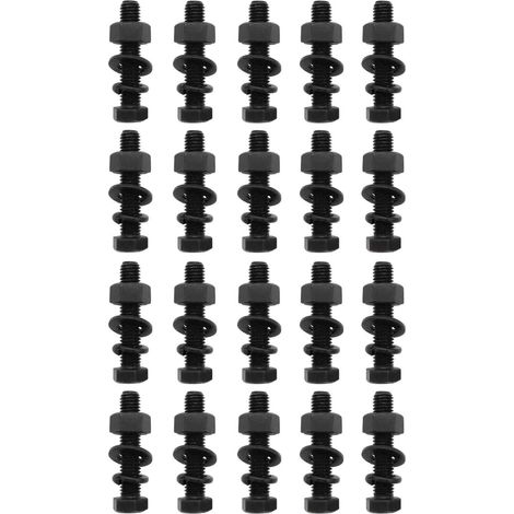 Boulons M6 - Écrous À Frein En Nylon - Finition Oxyde Noir - Pour Machines Automobile Et Impression 3D - Lot De 10 Pièces (1/5)
