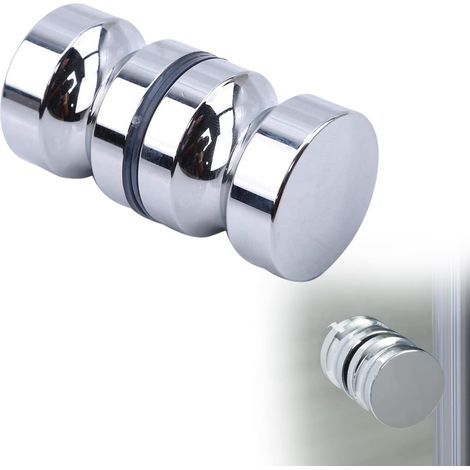 CCYKXA Shower Door Handles, Round Shower Door Knob, Sliding Shower Door Handle, Stainless Steel Round Door Knob, Shower Door Knob, Suitable for Bathroom, Kitchen