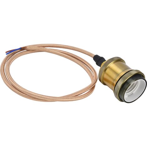 E27 Lampenfassung mit Kabel, Vintage-Pendelleuchtenfassung für Schlafzimmer, 100–240 V (1/5)