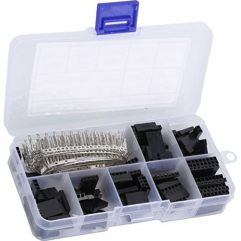 Kit de 310 connecteurs de câble cavalier, boîtier 2,54 mm, bornes à sertir mâles et femelles (1/5)