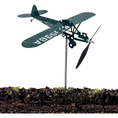 Vent Avion Girouette en M tal Avion H lice M tal D corative (1/5)