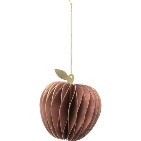 Decoración árbol de Navidad manzana marrón oro 10cm - Atmosphera créateur d'intérieur (1/2)
