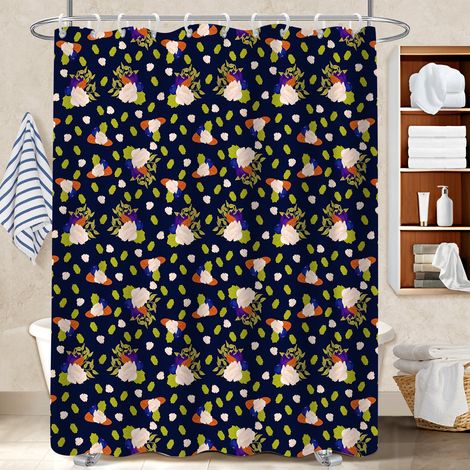 Rideau de douche en polyester 180x180 décoratif bâche polyester douche pour protéger le sol des éclaboussures efficacement (1/5)