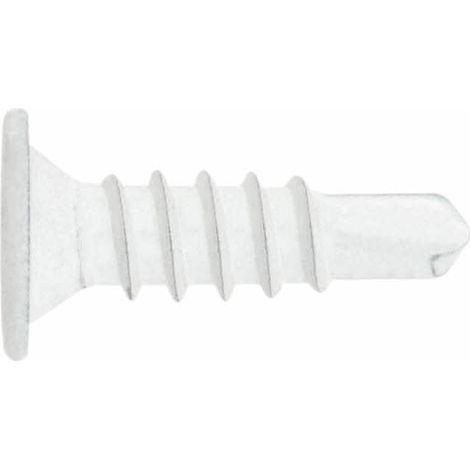 Index – Vis autoperceuse BCP blanche 4,2x14 mm – Tête extra plate PH – Pack de 500 unités – Pour bois dur et teck (1/5)
